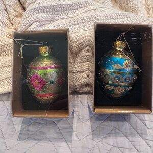 Michaels Festive Ornament Duo - Green and Blue